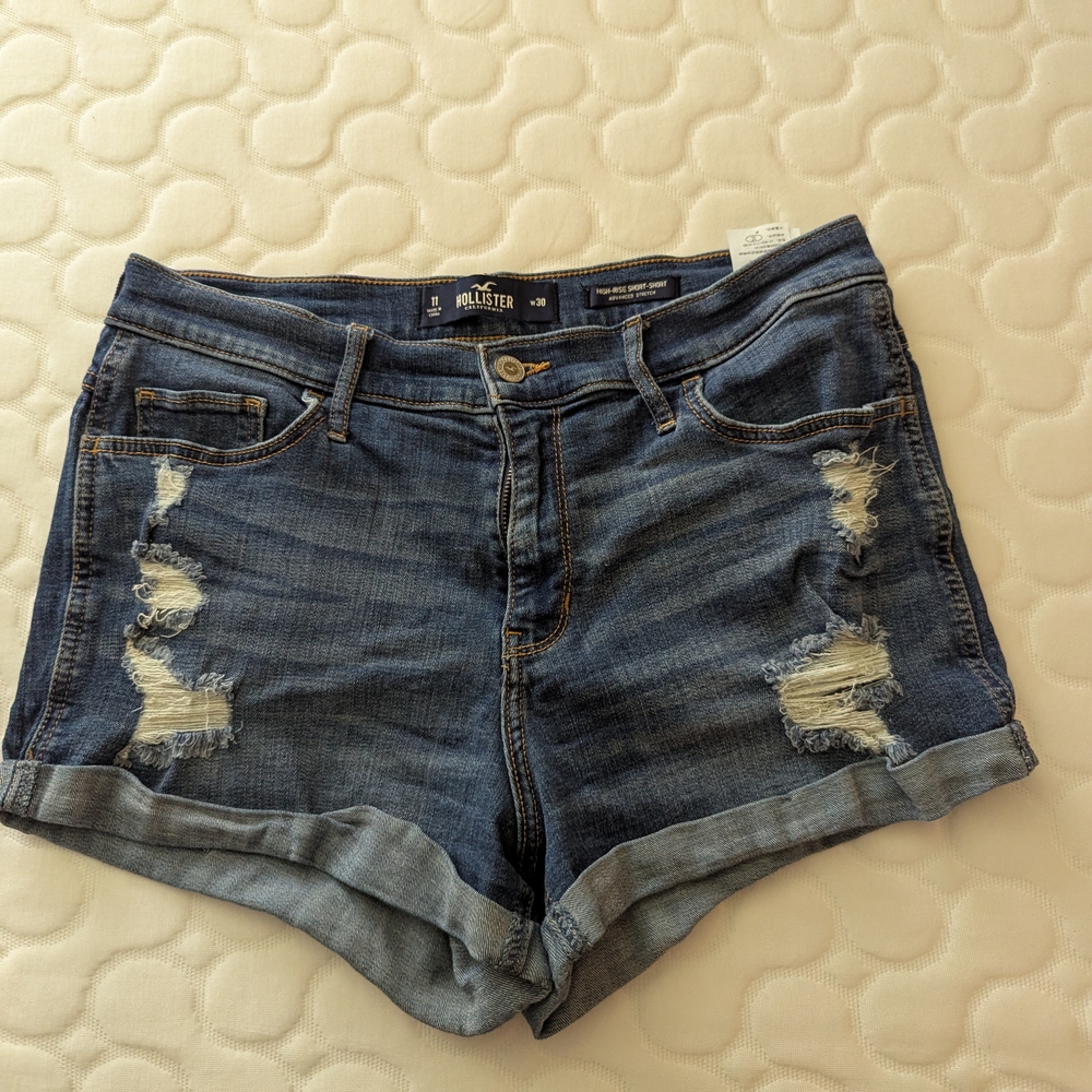 Hollister Women's Blue Denim Shorts Sz 11/30
